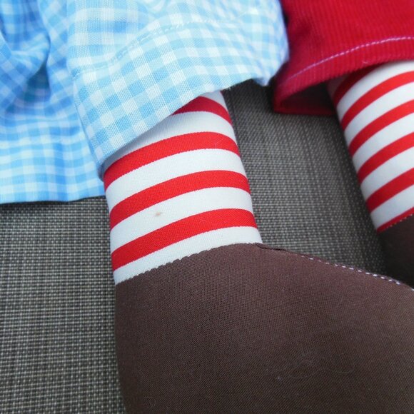 Raggedy Ann and Andy Pair of handmade dolls set of 2 great condition circa 1970s - Picture 9 of 13